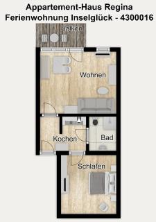 Appartement-Haus Regina Ferienwohnung Inselglück - 9