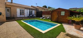 Villa Les Romarins Piscine Clim Wifi 3 chambres - 0