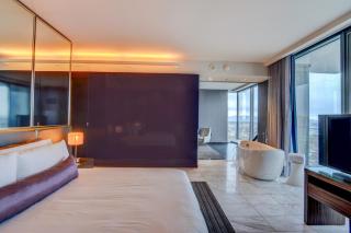 1 Bedroom Balcony Collection Living Room & Jet Tub Bath - StripSuite Palms Place Hotel, Resort & Casino - NO RESORT FEE - 4
