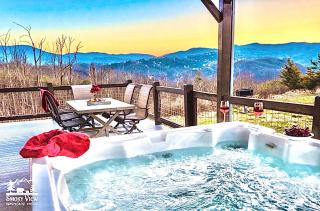 Modern Luxury-6 Bed 5 Bath Cabin AMAZING LOCATION & PRIVACY! -4 Miles to Gatlinburg-7 to Dollywood-Hot Tub-Fireplace-King Suits-Theater-Grill-Free Parking for 10 Vehicles-Fire Pit-Fully Stocked Kitchen-Game Room - 0