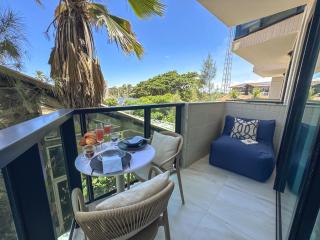 Apt Eco-Luxo Pé na Areia com Vista Mar 800m Centro - 0