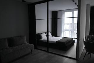 Modern Dark Minimalist Apartment with Panoramic Views - 4