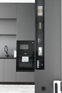 Modern Dark Minimalist Apartment with Panoramic Views - 2