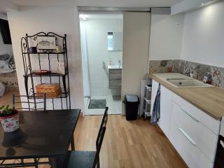 Logement 35m2 en rez de chaussée de notre maison, terrasse couverte , espace extérieur, parking privé fermé, a 3 km du centre ville du puy en Velay, tous commerces alimentaires à 200metres - 7