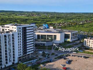 Golden Sky 17 pietro, taras z widokiem na Aquapark - 3