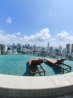 Flat Vista Mar em Boa Viagem - Moderno, Completo e perto do Aeroporto - 1