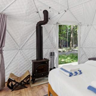 Scenic Mountain View Dome Retreat with Cozy Wood Stove in Lincoln, Maine - 4