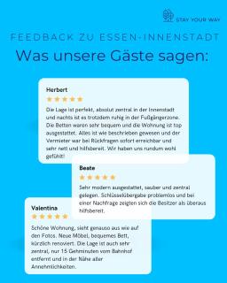 Modernes, zentrales City-Apartment am Kennedyplatz, nahe Hauptbahnhof und Limbecker Platz, lichtdurchflutete Räume - 4