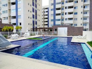 Apartamento 2 quartos com ar e lazer a 2km shopping novo, próx a praia Aruana - 8