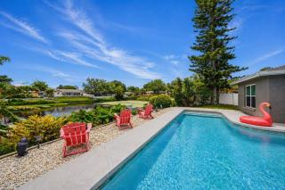 Lakefront Pool House 4BR Bike to Beach - 0