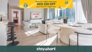 Free housekeeping visits during your stay - StayShort - Stylish 1-Bedroom Apartment Perfect for 4 in JBR Dubai Marina - 0