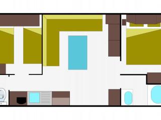 Mobil home, animaux acceptés - 6 pers. - API-1-52-2682 - 9