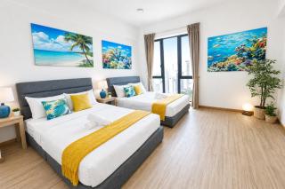 Jazz Suites Family High Floor Seaview 3BR for 10 Bathtub & Sauna Near Gurney - 3