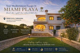 Cozy Family Beach House Miami Platja - BBQ - AC - Parking - 0
