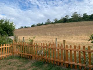 Heated shepherds hut overlooking open countryside - 9