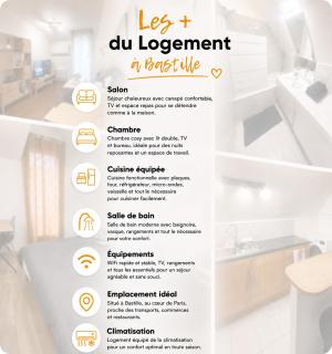 F2 Bastille Métro 2min Cuisine WiFi - 3
