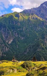 Outside Kazbegi Cabin 1 - 5