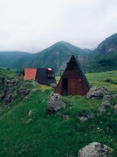 Outside Kazbegi Cabin 1 - 1