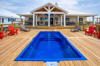 Dog-friendly home with water views & private heated pool - 0