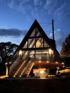 Modern Pet-Friendly A-Frame Cabin Retreat with Stargazing Deck & Mountain Views near Grand Canyon South Rim & Williams, Arizona - 2