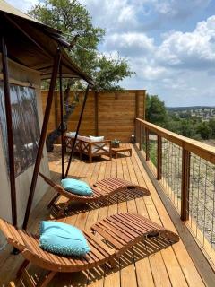 Luxury Hilltop Safari Tent with Private Hot Tub near Lake Travis in Marble Falls, Texas - 8