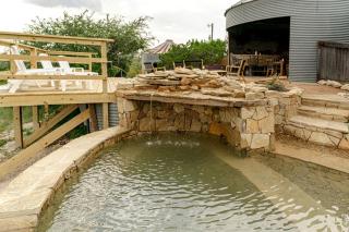 Scenic Hill Country Safari Tent Retreat with Hot Tub near Lake Travis in Marble Falls, Texas - 5