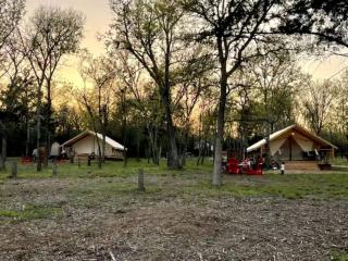 Romantic Lakefront Safari Tent with Fire Pit and Peaceful Views near Bastrop, Texas - 3