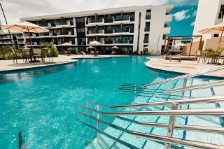 Flat arejado a 300 metros da praia, inclui enxoval, máquina de lavar roupas, ideal para famílias, wi-fi de 300 Mbps, cozinha completa, piscinas, varanda, recepção 24 horas, estacionamento, parquinho e campo - 4