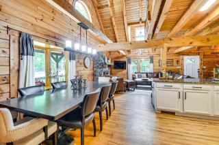 Hot Tub & Patio: Bedford Log Cabin on 10 Acres! - 2