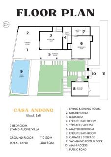 Ando House Modern 2BR Fast Wi-Fi Private Pool City Center - 9
