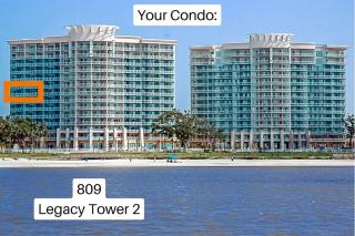 Spacious Beachview End Unit in Legacy Tower 2 -809 - 3 bedroom 3 bath condo - 1