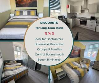 Newly refurbished 3BR - Bournemouth High Street - Beach 8 min walk - 0