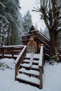 Designer A-Frame Forest Hot Tub Fire Pit - 2