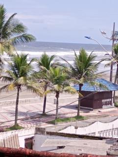 Apto beira mar Mongaguá, vista mar pé na areia - 2