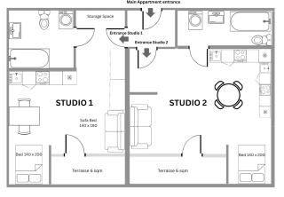 2 Soundproof Fully Equipped Studios near Geneva Airport - 7