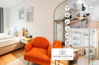 LudwigsCozyEscape - Boutique Design Apartment am Residenzschloss mit gemütlichem Balkon, 6 Gäste, SmartTV in jedem Zimmer, Highspeed WLAN, Workspace, 24h Self Check-in, Parkhaus 2 Min Gehweite - 9