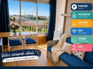 Écume Bleue – Studio Vue Mer, Wifi & Parking - 0