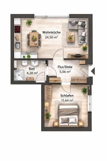 Gemütliche Wohnung mit Terrasse im Grünen - 1