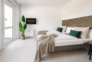 Modernes 2-Raum Apartment für 4 Personen mit Balkon, vollausgestatteter Küche und Balkon - 8