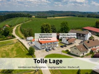 Holledau-Apartments - Auszeit im schönen Hopfenland in Bayern - voll ausgestattete Apartments - Garten - Balkon - Nähe München - 7