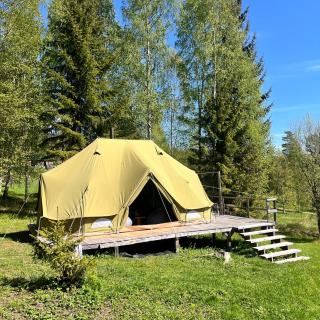 Glamping Double Tent, Lake View, Sauna and Canoes - 0