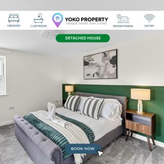 The Russet - Detached 5 Bedroom House - Driveway Parking, Sky TV and Fast WiFi by Yoko Property - 0