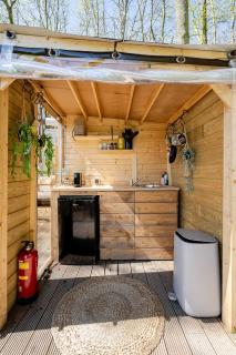 Bubbeltent in bos met hottub, 20m Amsterdam - 5