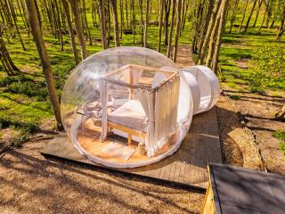 Bubbeltent in bos met hottub, 20m Amsterdam - 7