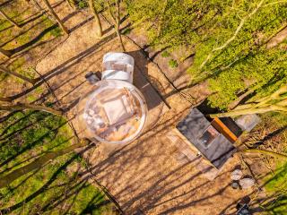 Bubbeltent in bos met hottub, 20m Amsterdam - 2