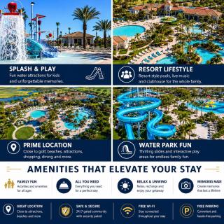 Luxurious 6BD Resort NO FEE Pool DisneyCozy - 9