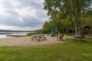 Pocono Retreat Family Home with Hot Tub Deck Sunroom Outdoor Pool Big Bass Lake Larsen Lake Gouldsboro Clifton Township - 2