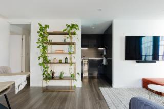 Sleek 1BDR Flat with Balcony Private Work Space - 2