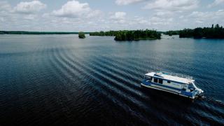 Spacious Getaway Series Cabin-Style Boat with Water Slide Near Babbitt, MN - 7