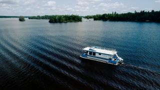 Spacious Getaway Series Cabin-Style Boat with Water Slide Near Babbitt, MN - 3